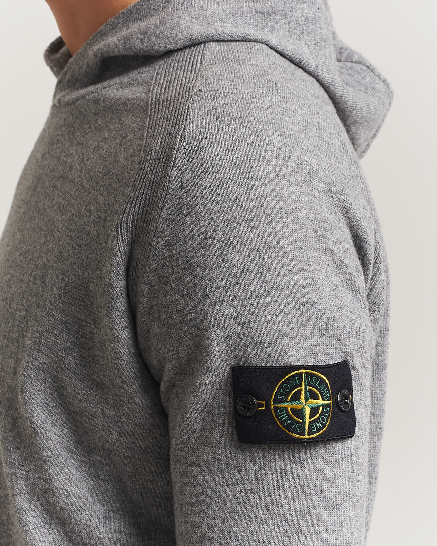 Homme | Pulls Et Tricots | Stone Island | Knitted Geelong Wool Hood Cement Melange