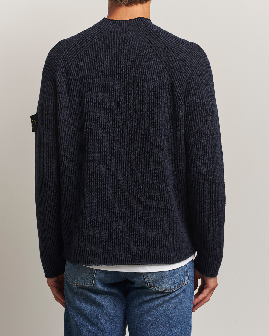 Homme | Pulls Et Tricots | Stone Island | Vanisé Full Rib Wool Crew Neck Navy