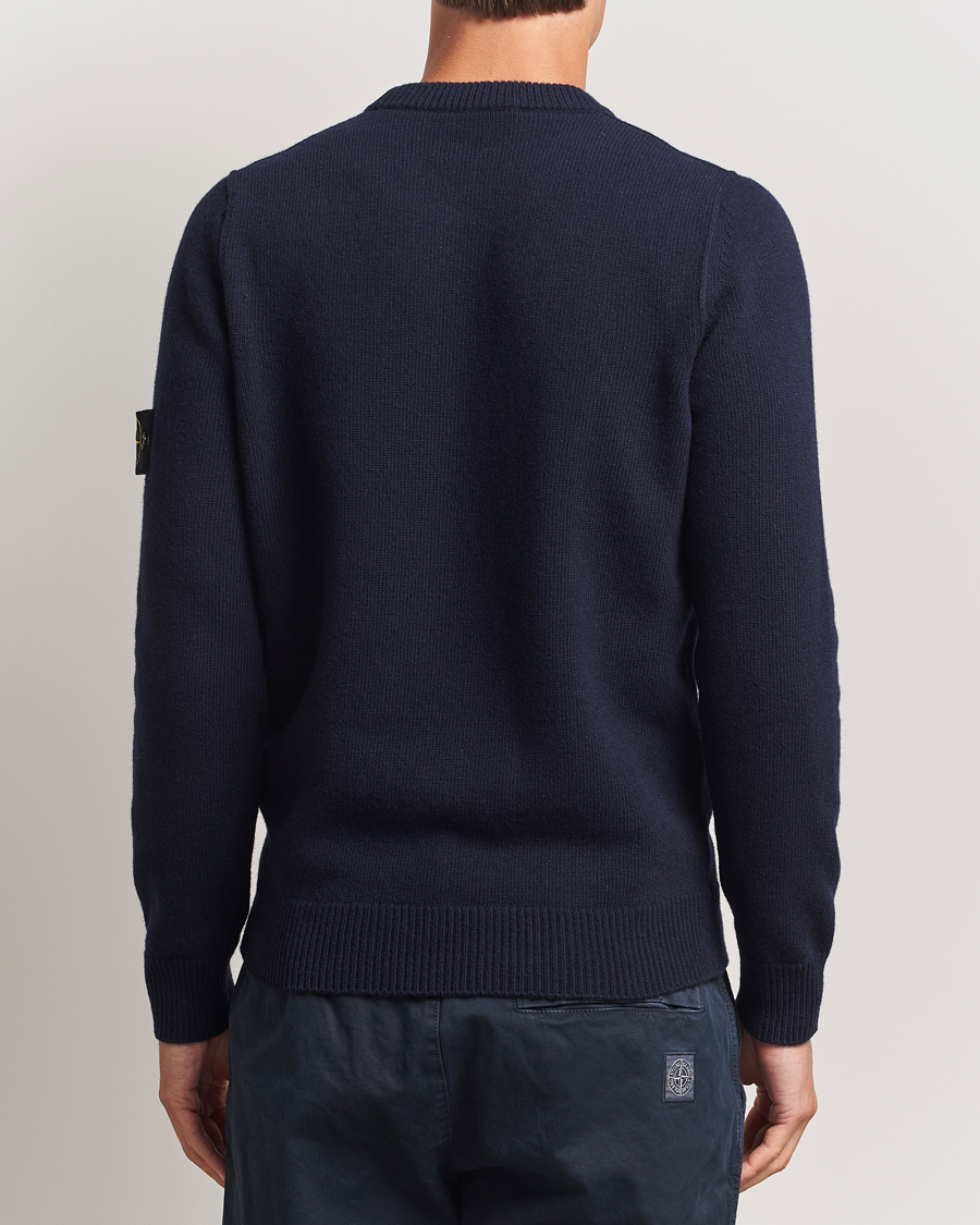 Homme | Pulls Et Tricots | Stone Island | Knitted Lambswool Crew Neck Navy
