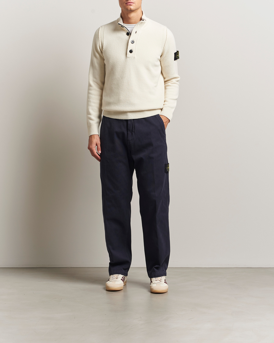 Homme | Pantalons | Stone Island | Panama Cotton Old Effect Trousers Ink