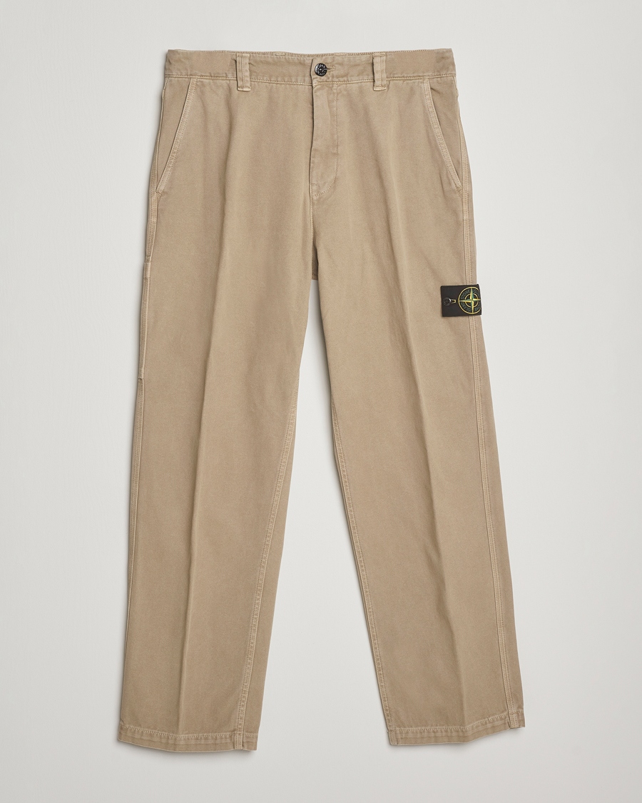 Homme | Pantalons | Stone Island | Panama Cotton Old Effect Trousers Desert
