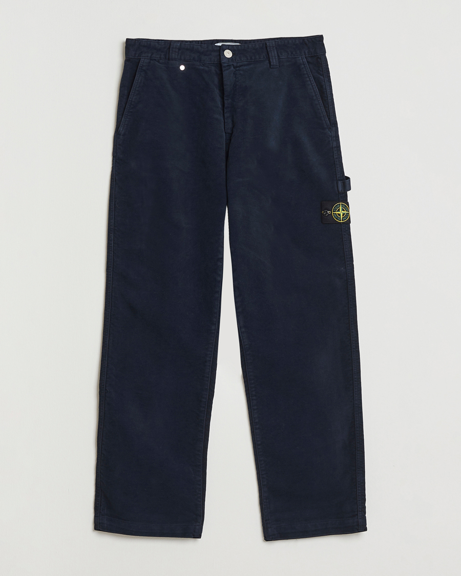 Homme | Pantalons | Stone Island | Cotton Moleskin Trousers Navy