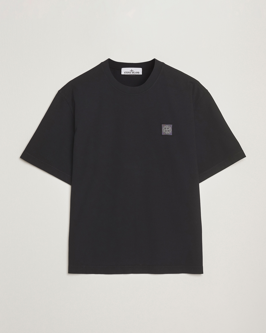 Homme | T-shirts | Stone Island | Combed Organic Cotton T-Shirt Black