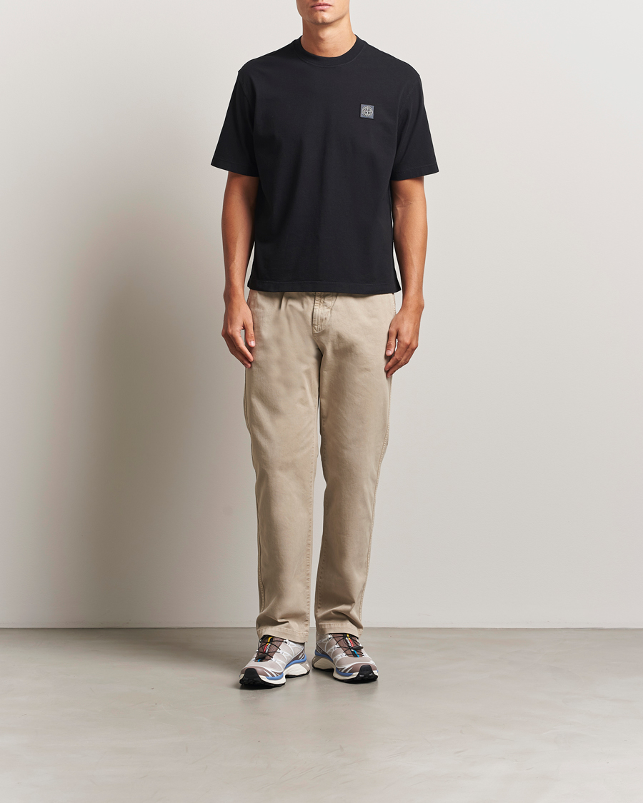 Homme | T-shirts | Stone Island | Combed Organic Cotton T-Shirt Black