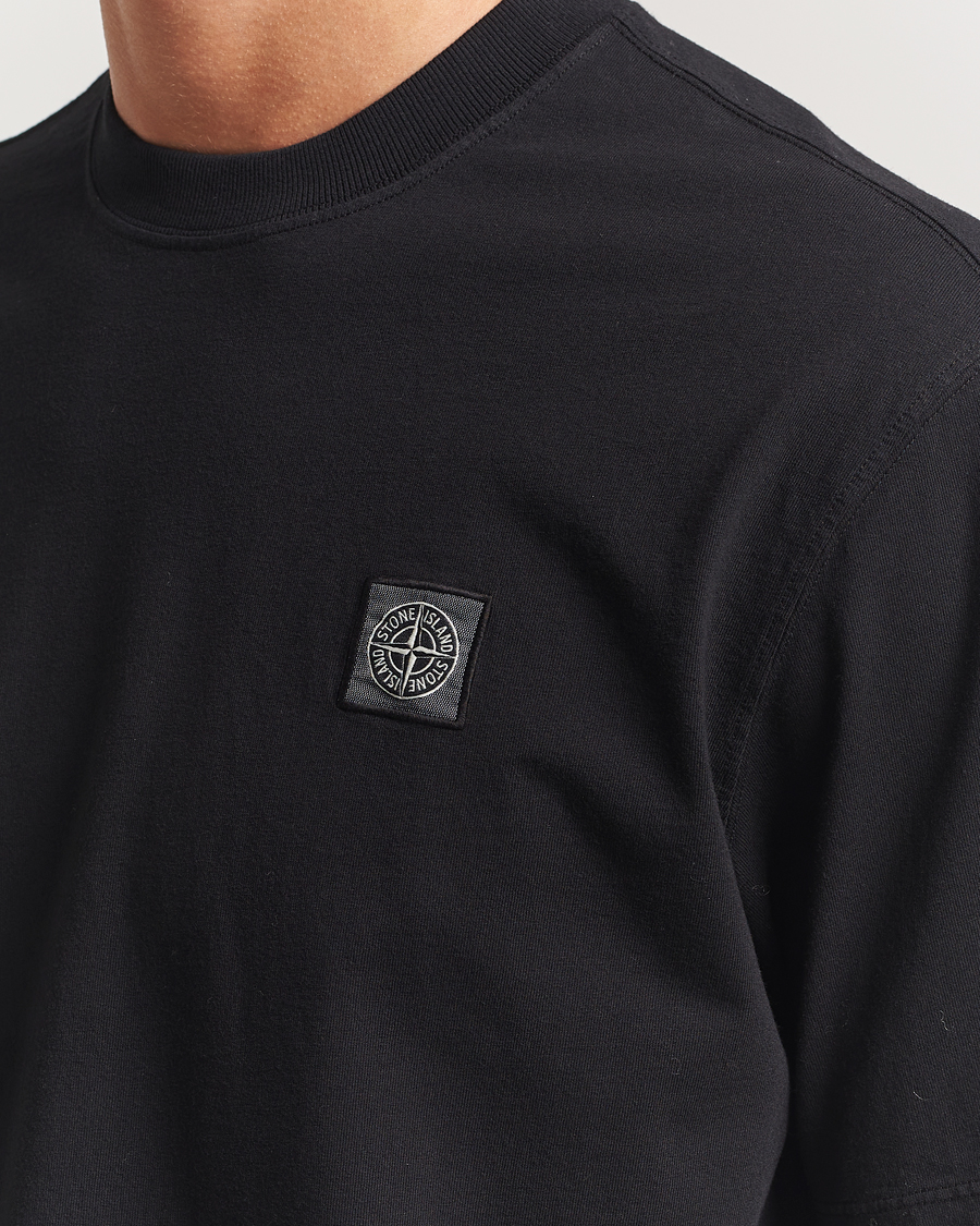 Homme | T-shirts | Stone Island | Combed Organic Cotton T-Shirt Black