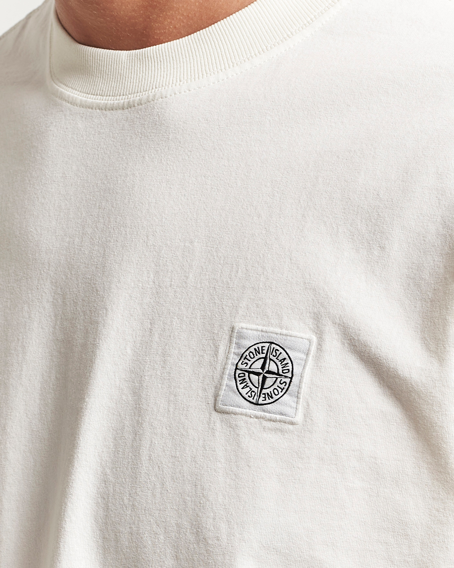 Homme | T-shirts | Stone Island | Combed Organic Cotton T-Shirt Ivory