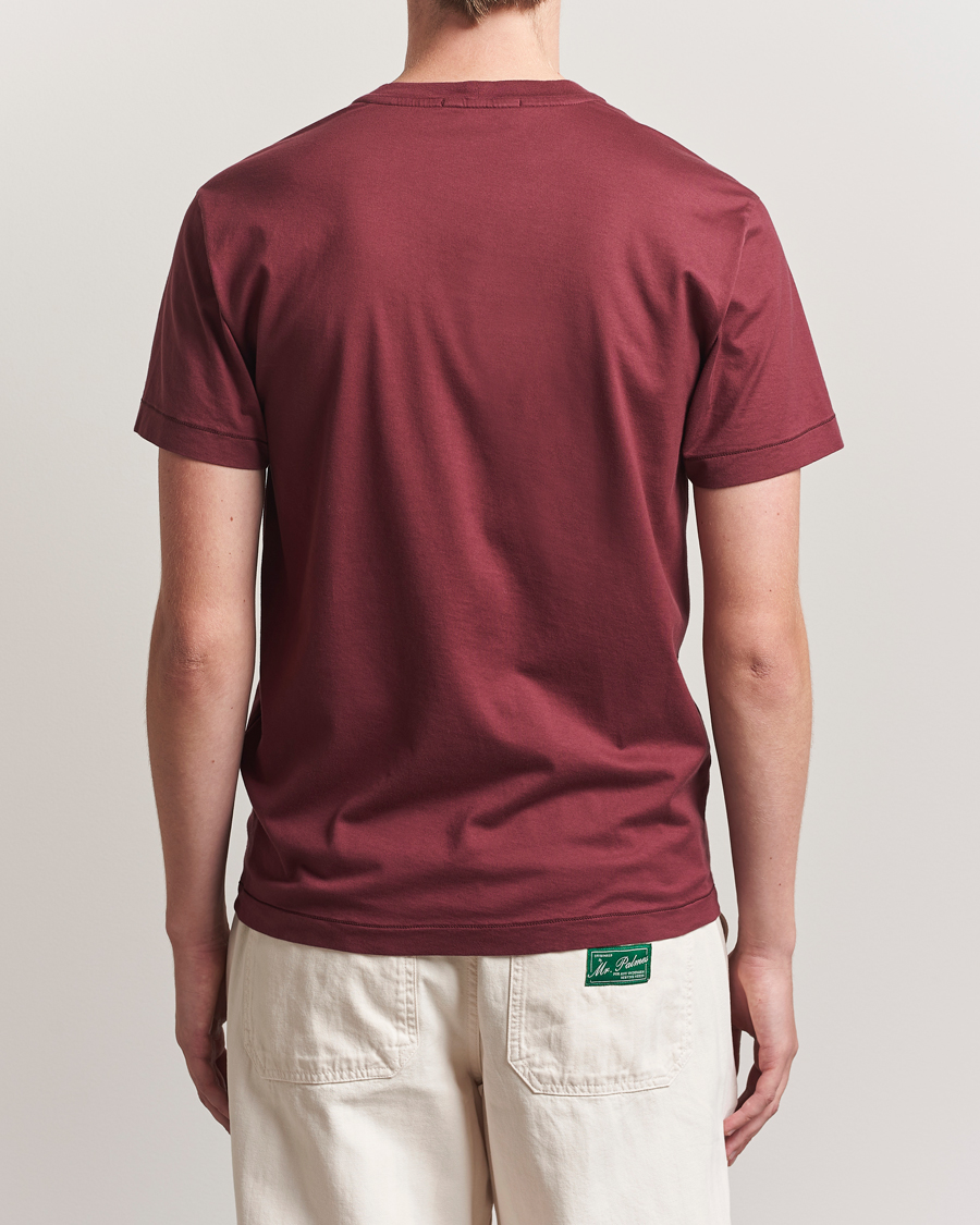 Homme | T-shirts | Stone Island | Garment Dyed Cotton Jersey T-Shirt Burgundy