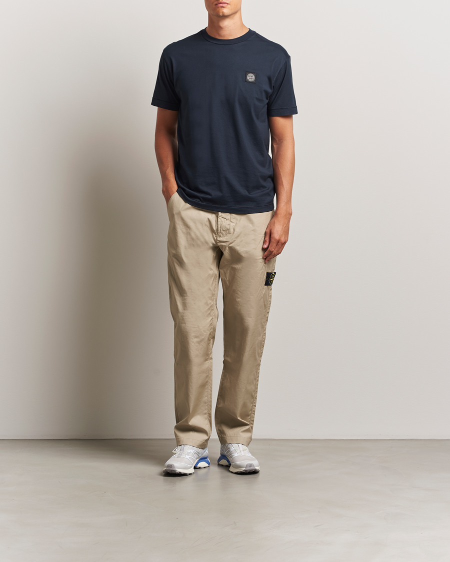Homme | T-shirts | Stone Island | Garment Dyed Cotton Jersey T-Shirt Navy
