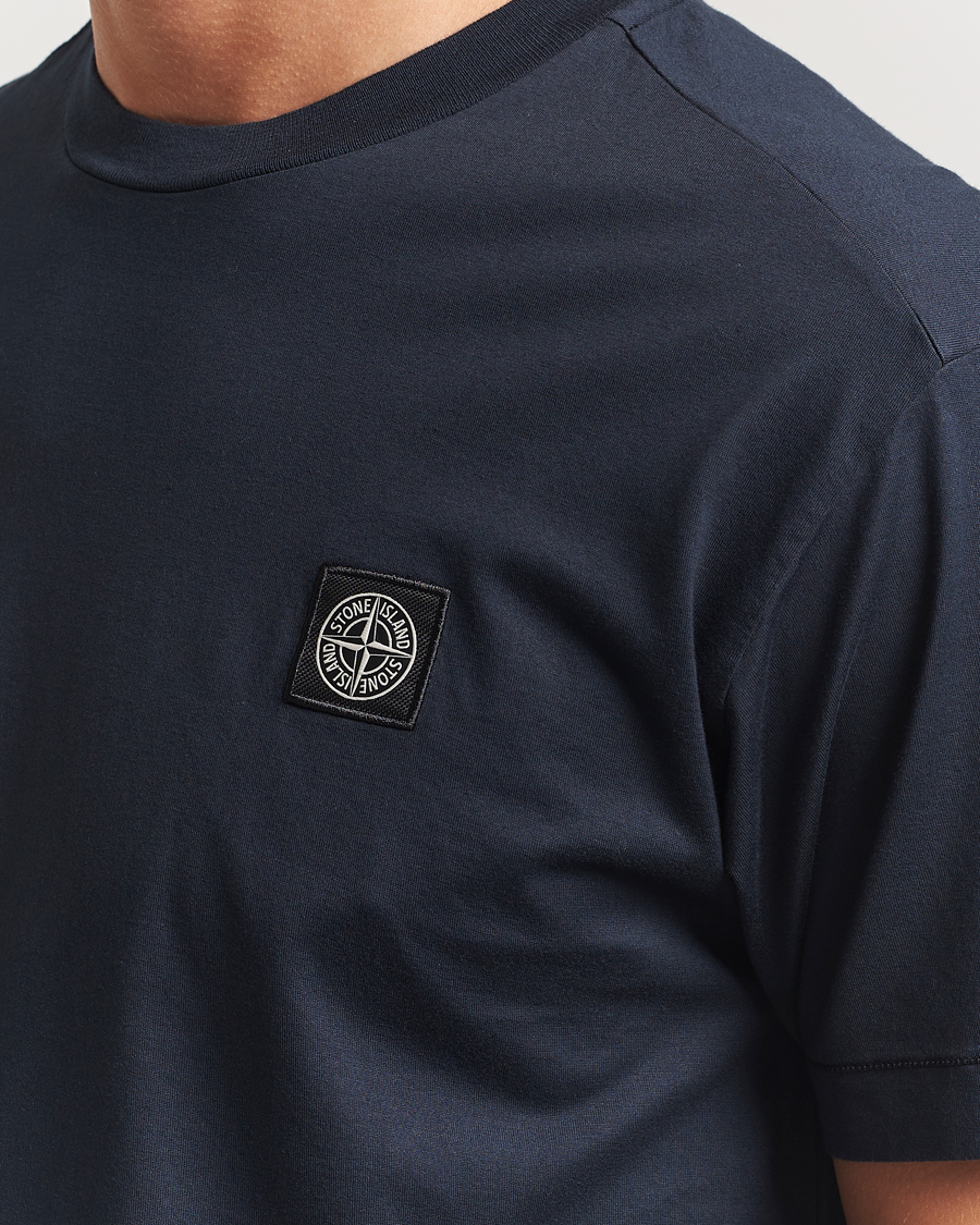 Homme | T-shirts | Stone Island | Garment Dyed Cotton Jersey T-Shirt Navy