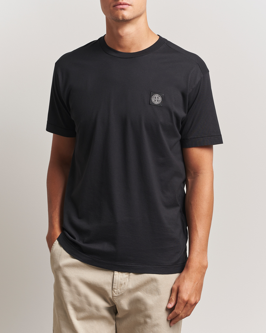 Homme | T-shirts | Stone Island | Garment Dyed Cotton Jersey T-Shirt Black