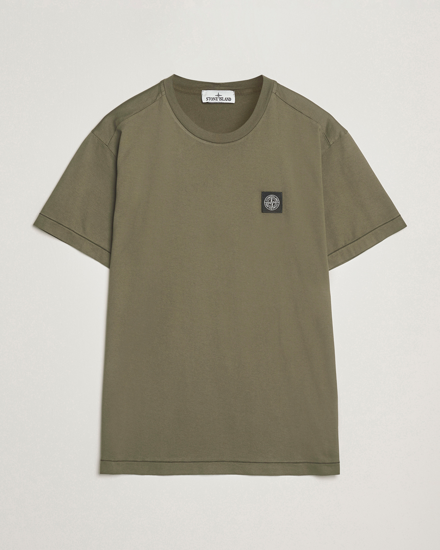 Homme | T-shirts | Stone Island | Garment Dyed Cotton Jersey T-Shirt Military Green