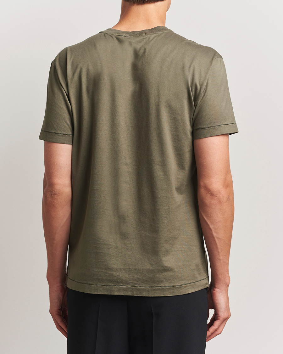 Homme | T-shirts | Stone Island | Garment Dyed Cotton Jersey T-Shirt Military Green