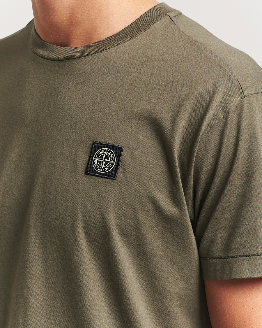 Homme | T-shirts | Stone Island | Garment Dyed Cotton Jersey T-Shirt Military Green