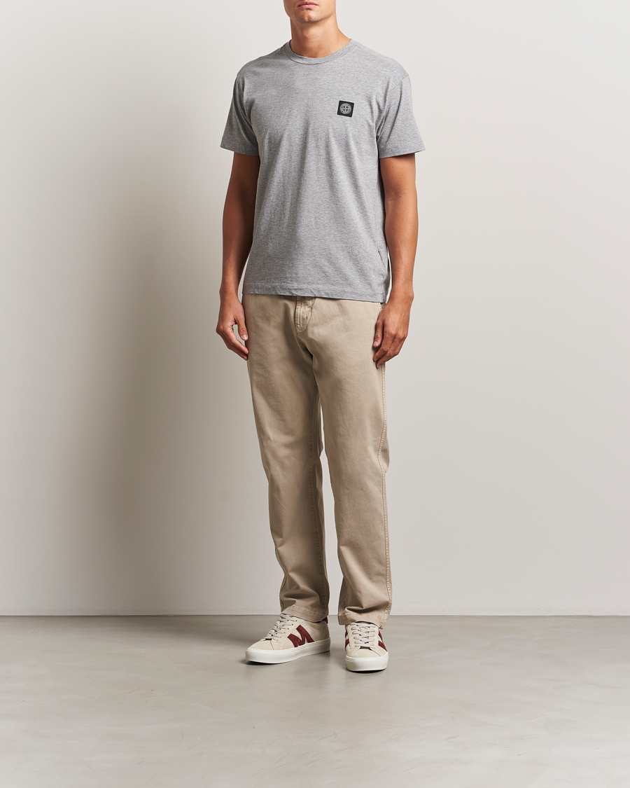 Homme | T-shirts | Stone Island | Garment Dyed Cotton Jersey T-Shirt Grey Melange