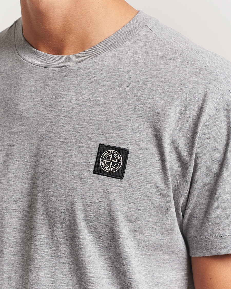 Homme | T-shirts | Stone Island | Garment Dyed Cotton Jersey T-Shirt Grey Melange