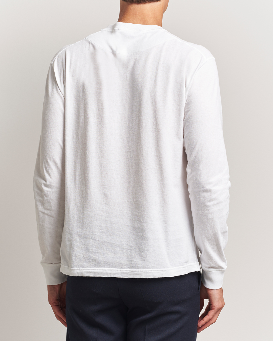 Homme | T-shirts | Stone Island | Long Sleeve Garment Dyed Cotton Jersey T-Shirt White