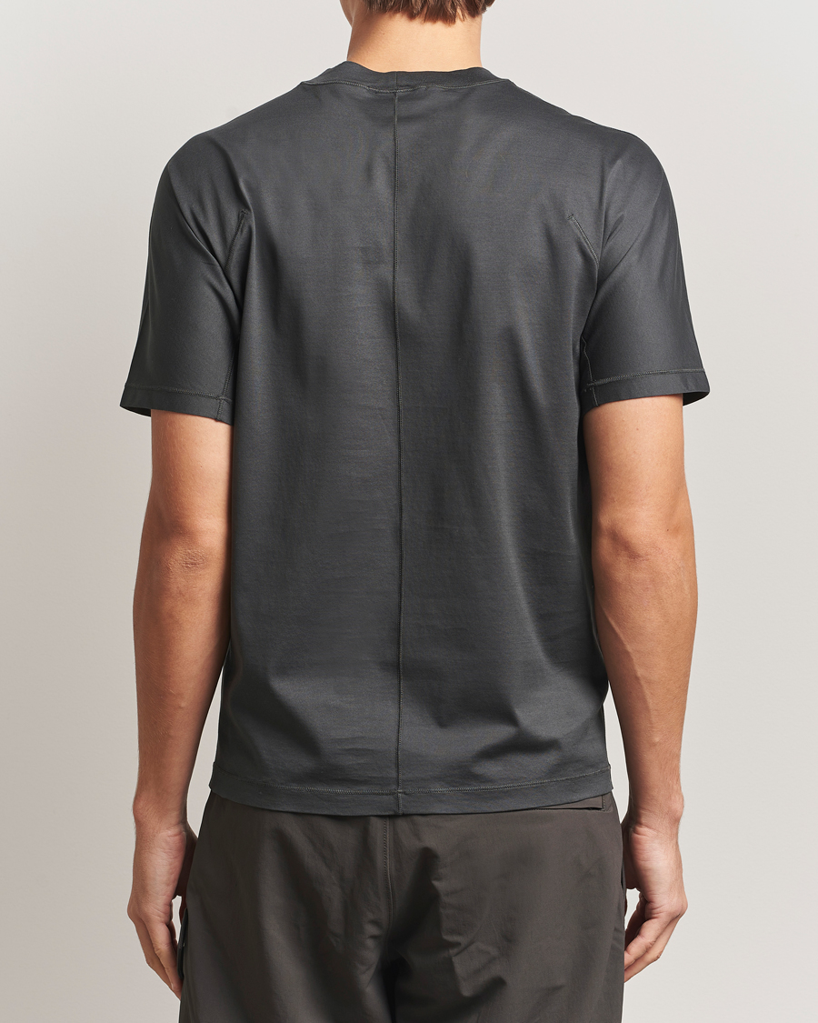 Homme | T-shirts | Stone Island | Stellina Mercerized Cotton T-Shirt Lead Grey