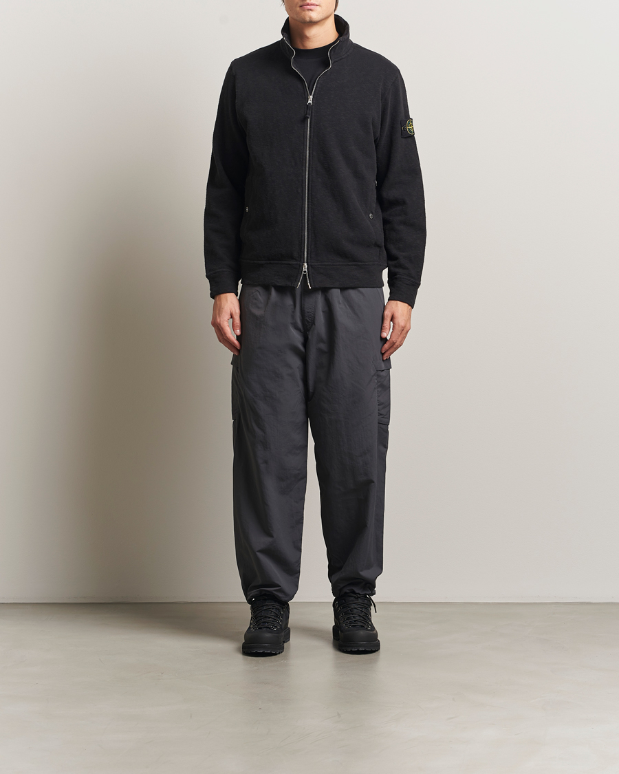 Homme | Pulls Et Tricots | Stone Island | Vanisé Brushed Heavy Cotton Full Zip Black
