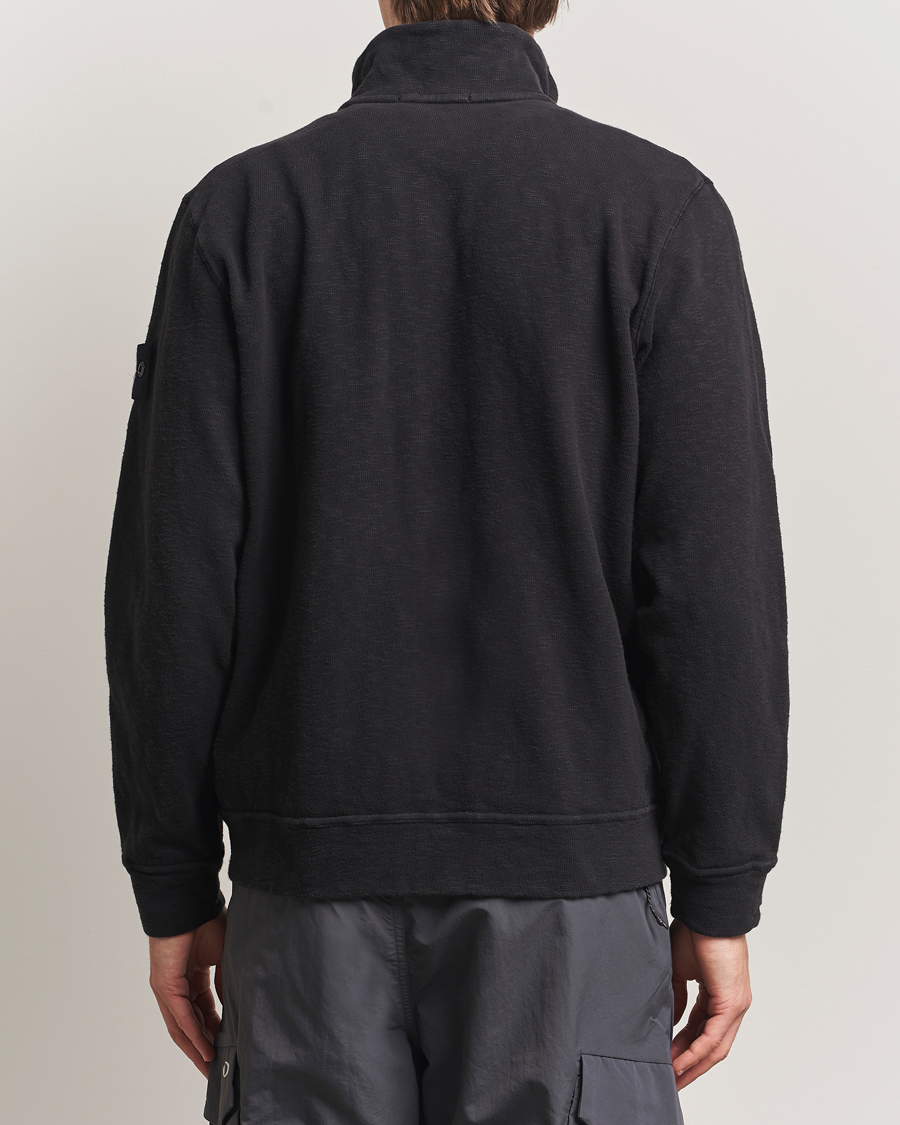 Homme | Pulls Et Tricots | Stone Island | Vanisé Brushed Heavy Cotton Full Zip Black