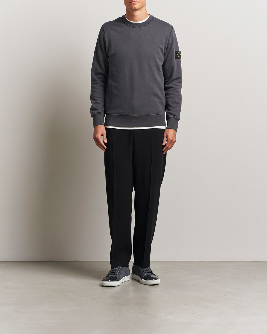 Homme | Pulls Et Tricots | Stone Island | Garment Dyed Fleece Sweatshirt Lead Grey