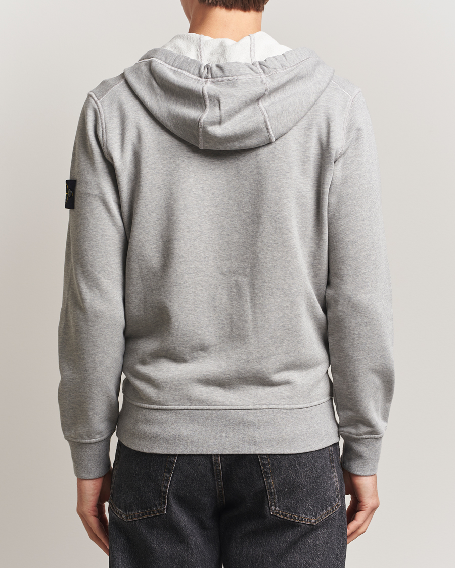 Homme | Pulls Et Tricots | Stone Island | Garment Dyed Fleece Full-Zip Hood Grey Melange