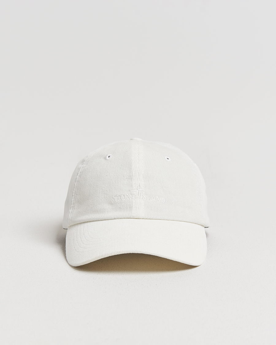 Homme | Bobs Et Casquettes | Stone Island | Micro Cord Cotton Cap Ivory