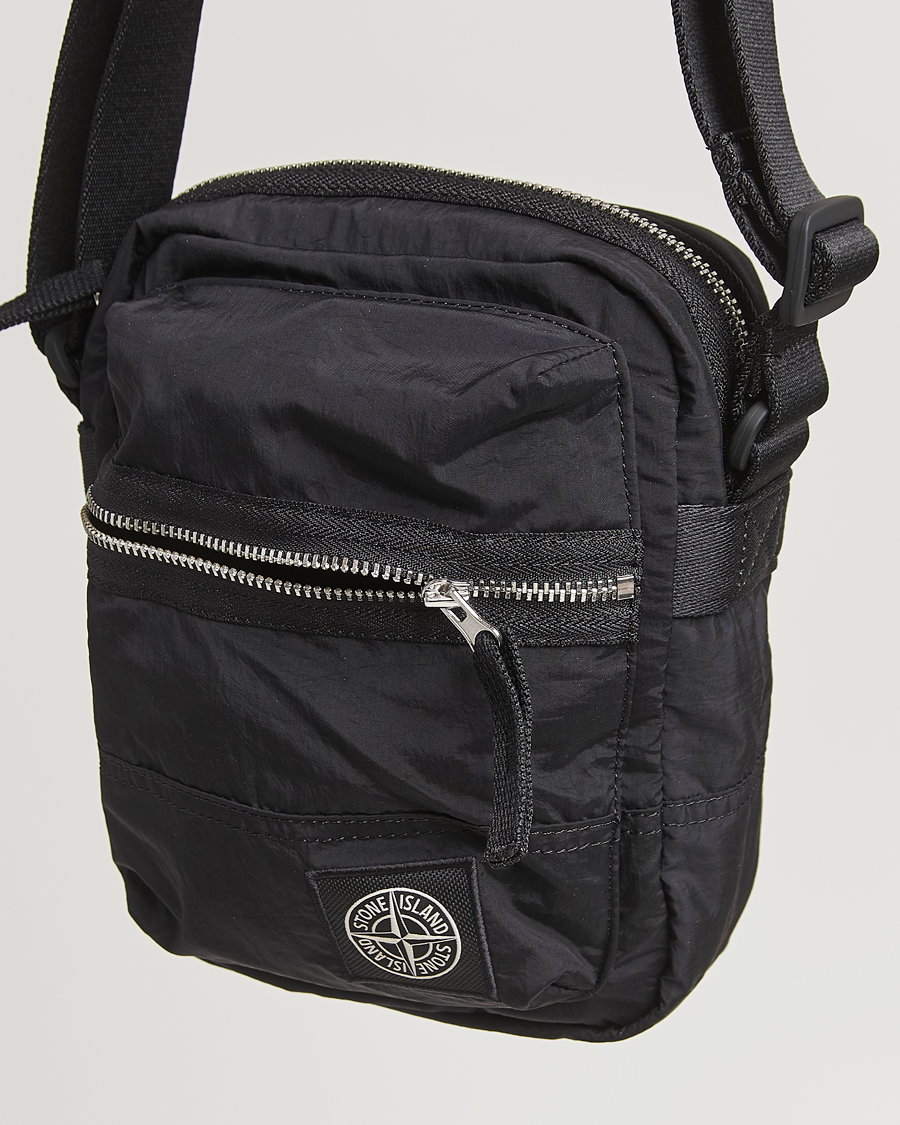 Homme | Stone Island Nylon Metal Cross Body Bag Black | Stone Island | Nylon Metal Cross Body Bag Black
