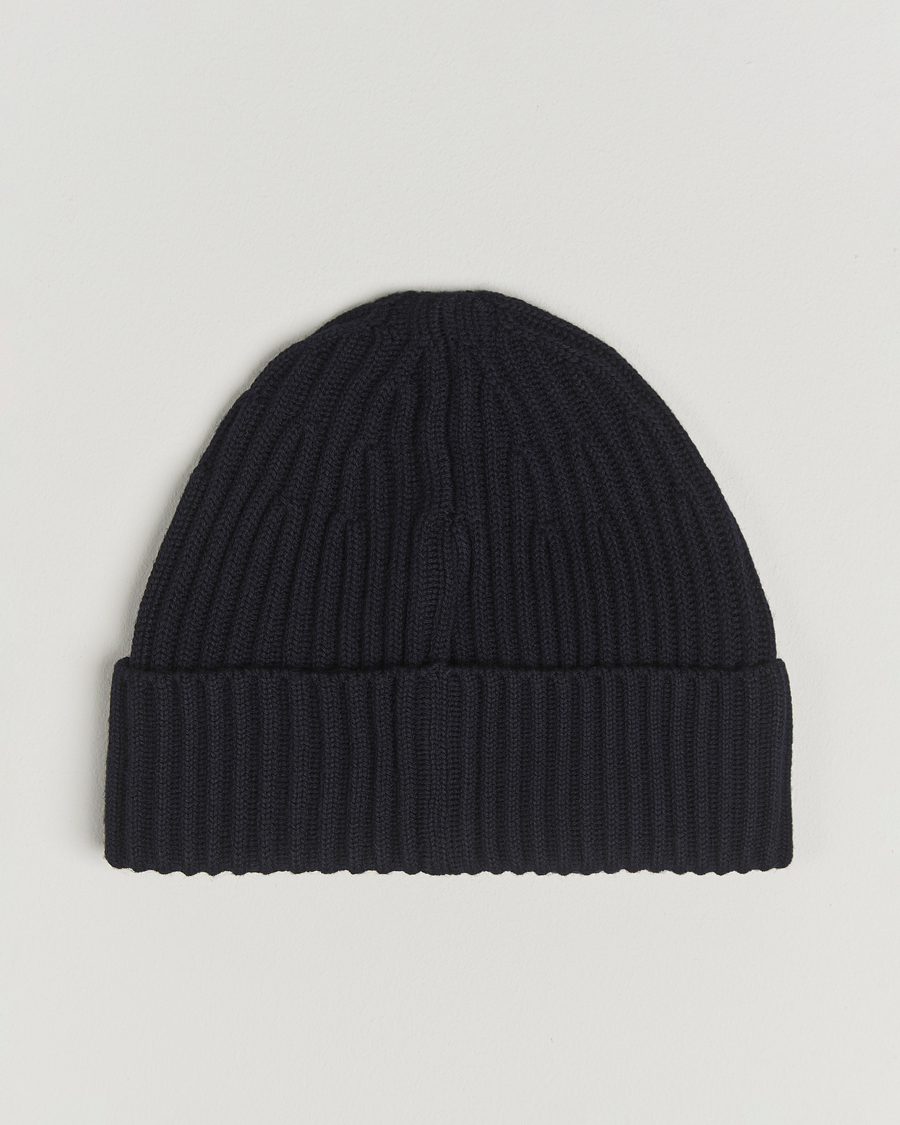 Homme | Bonnets | Stone Island | Full Rib Wool Beanie Navy