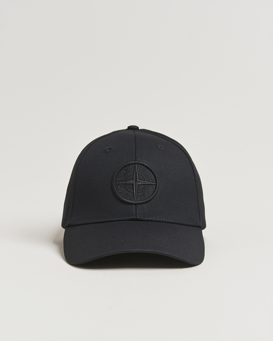 Homme | Stone Island Classic Cotton Logo Cap Black | Stone Island | Classic Cotton Logo Cap Black