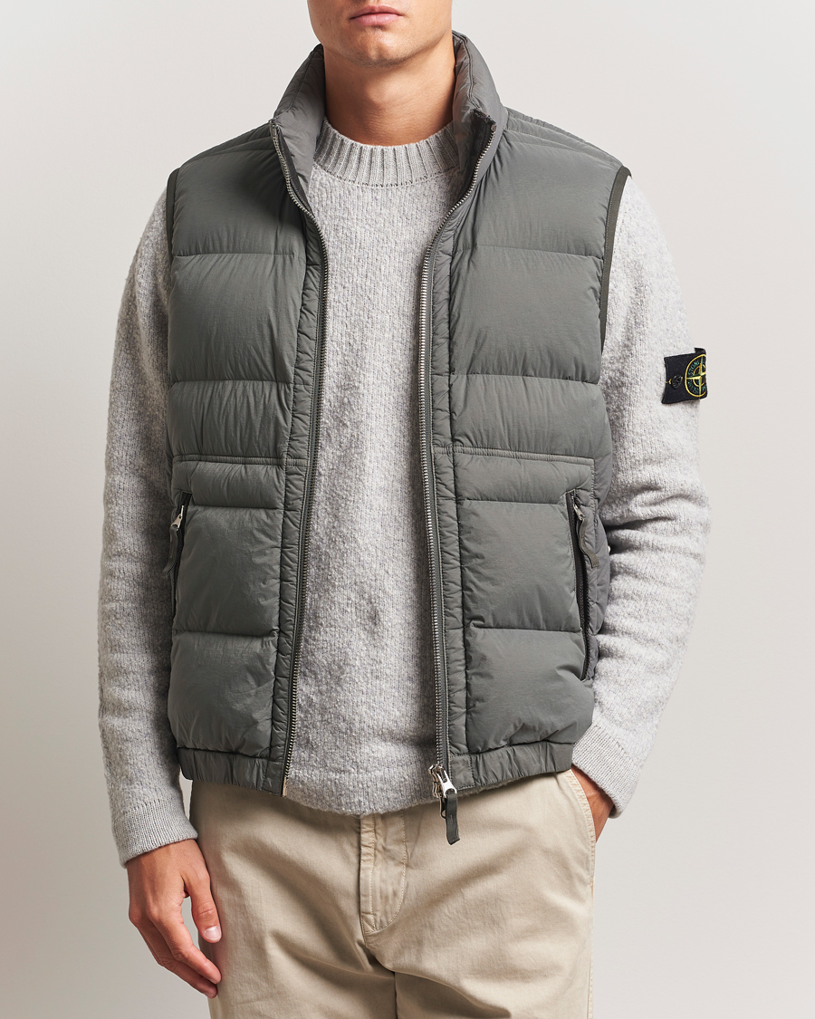 Homme | Manteaux Et Vestes | Stone Island | Seamless Tunnel Nylon Down Vest Cement