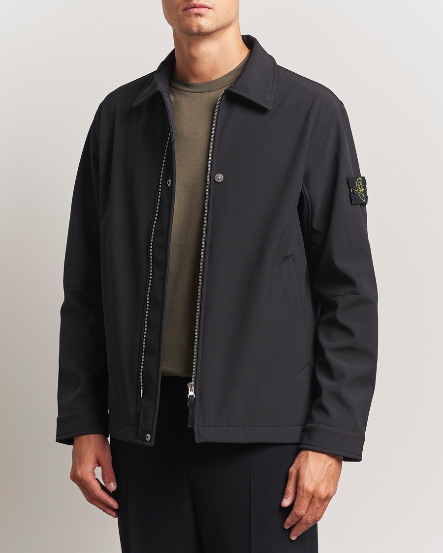Homme | Manteaux Et Vestes | Stone Island | Soft Shell Shirt Jacket Black
