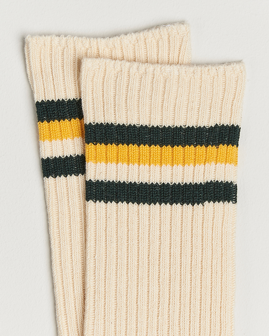 Homme | Sous-Vêtements Et Chaussettes | Kamakura Shirts | Kamakura ShirtsVintage Ivy SocksWhite/Yellow