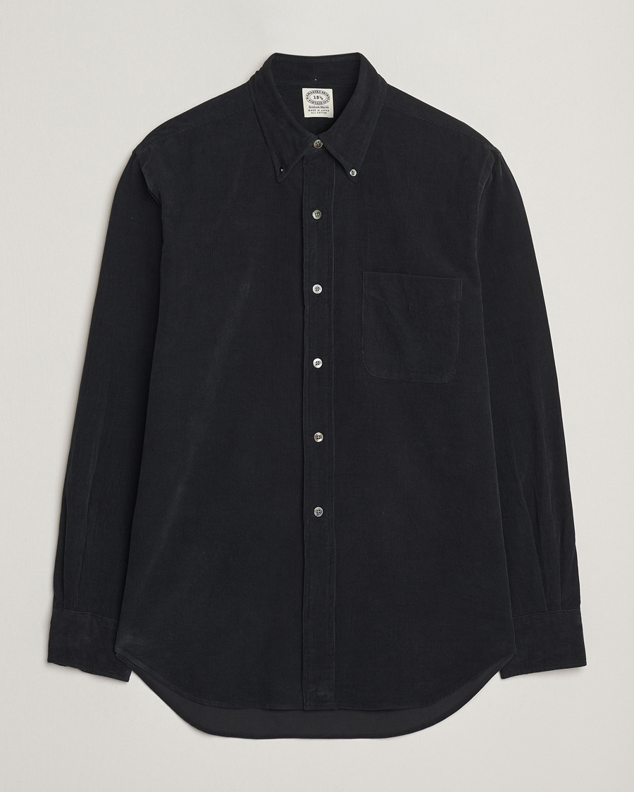 Homme | Chemises | Kamakura Shirts | Vintage Ivy Needle Cord Shirt Black