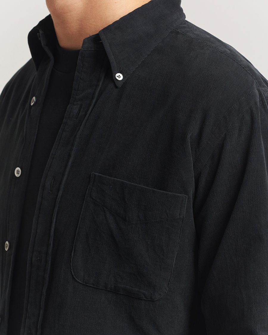 Homme | Chemises | Kamakura Shirts | Vintage Ivy Needle Cord Shirt Black