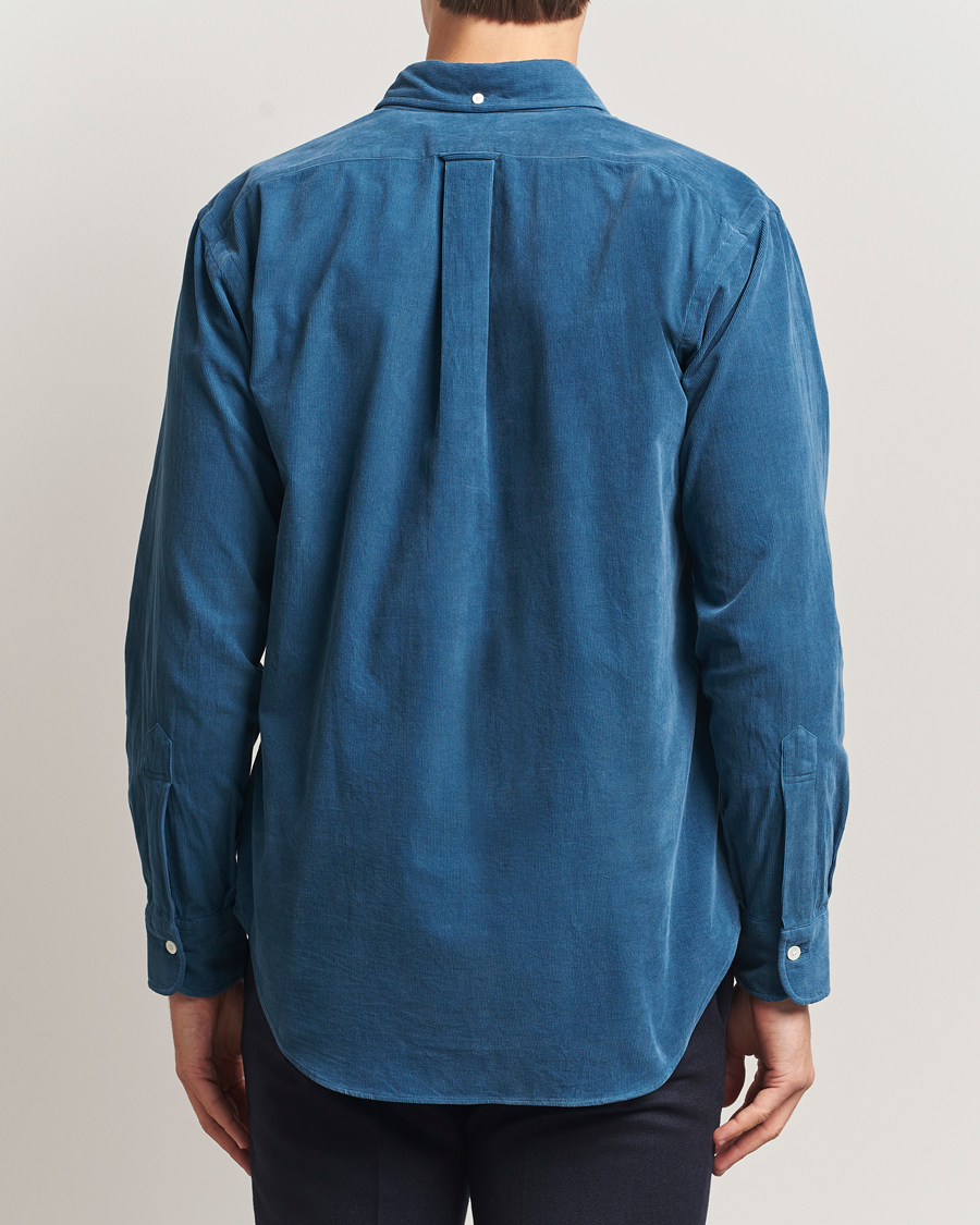 Homme | Chemises | Kamakura Shirts | Vintage Ivy Needle Cord Shirt Smoke Blue