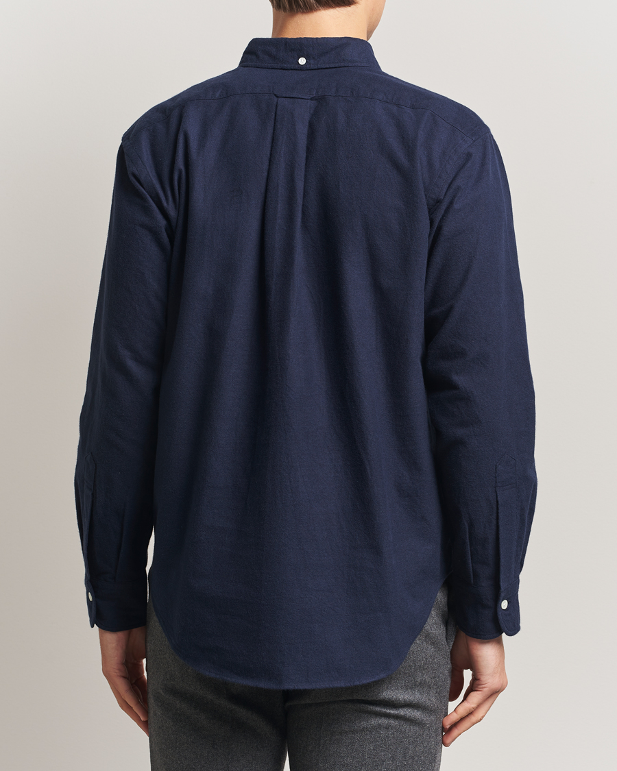 Homme | Chemises | Kamakura Shirts | Vintage Ivy Oxford Popover Shirt Navy