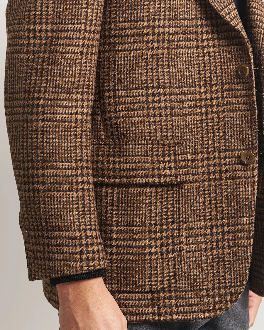 Homme | Blazers | Kamakura Shirts | Unconstructed Ivy Blazer Brown Glenplaid