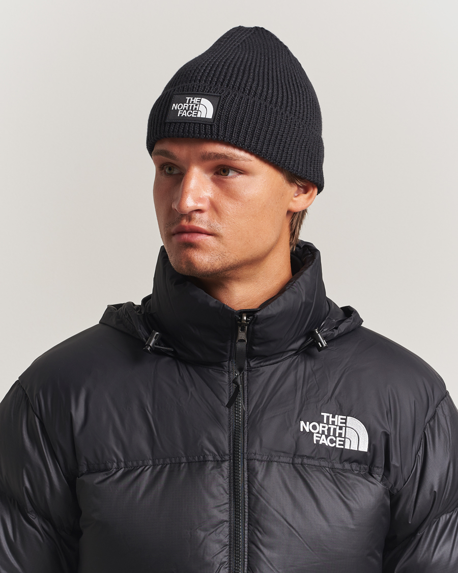 Homme | The North Face Logo Box Cuffed Beanie Black | The North Face | Logo Box Cuffed Beanie Black