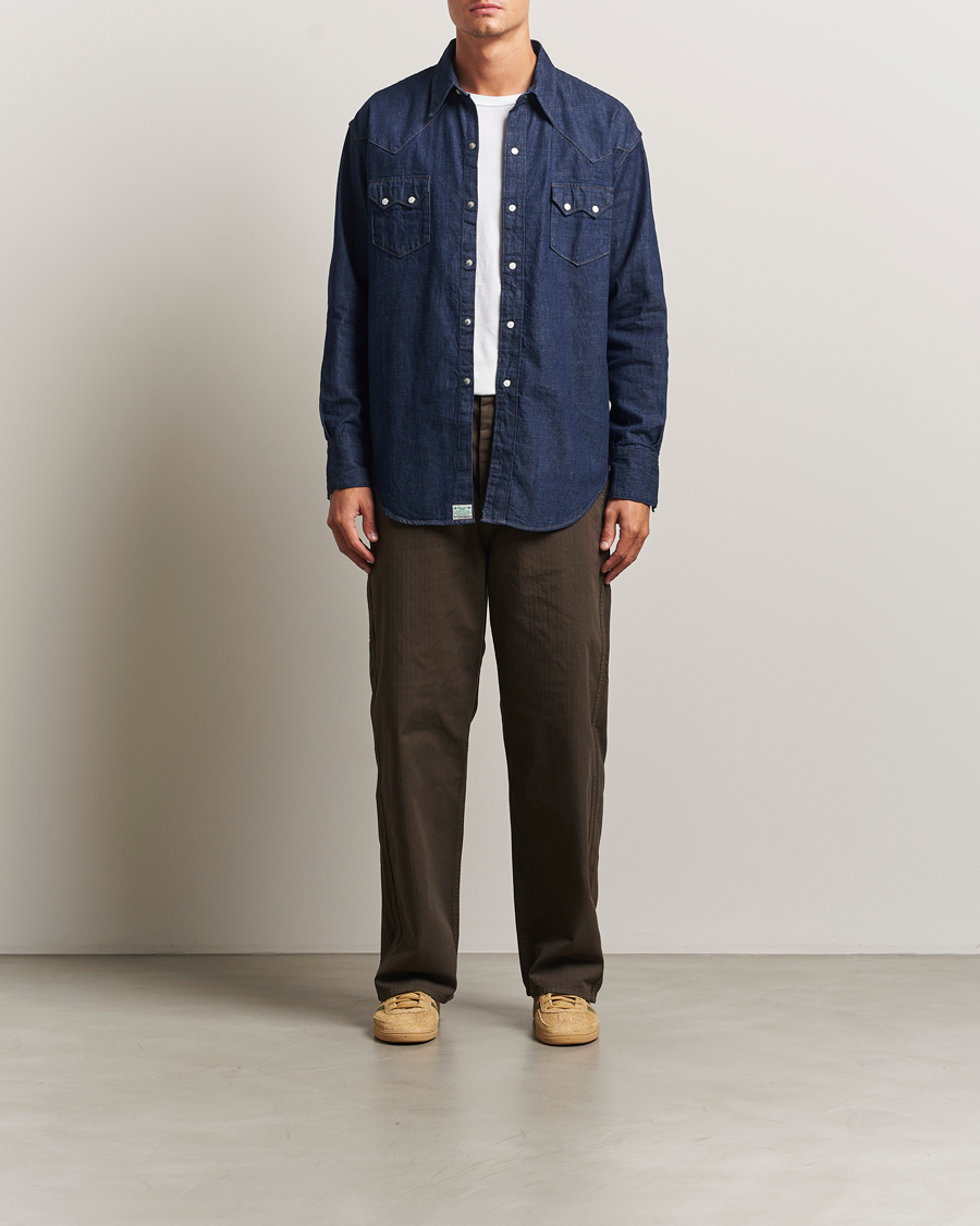 Homme | Pantalons | orSlow | Wide Fit French Work Pants Coffee Brown