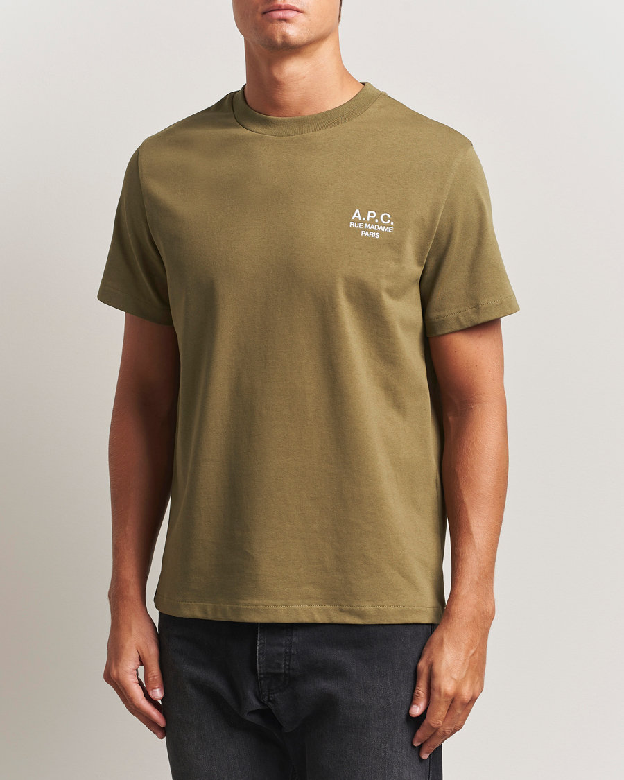 Homme | T-shirts | A.P.C. | Rue Madame T-Shirt Khaki Green