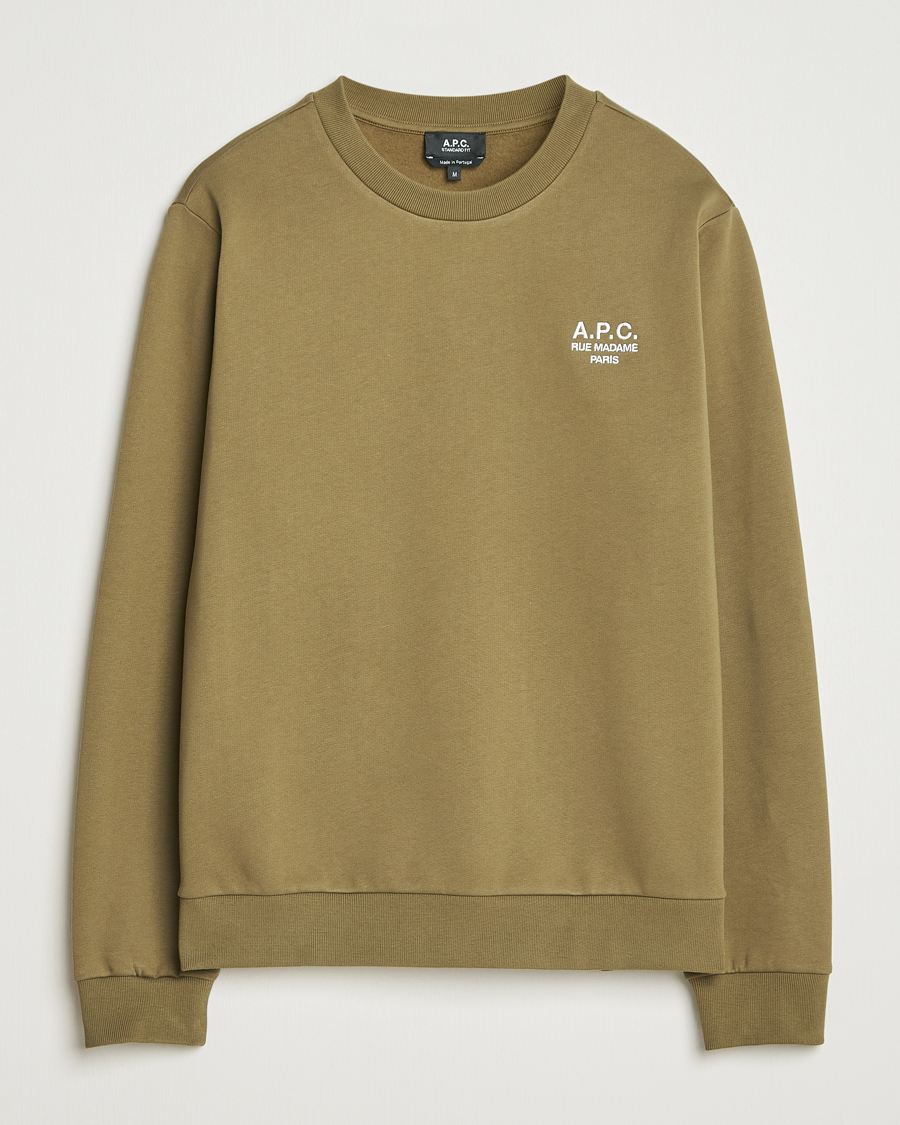 Homme | Pulls Et Tricots | A.P.C. | Rue Madame Sweatshirt Khaki Green