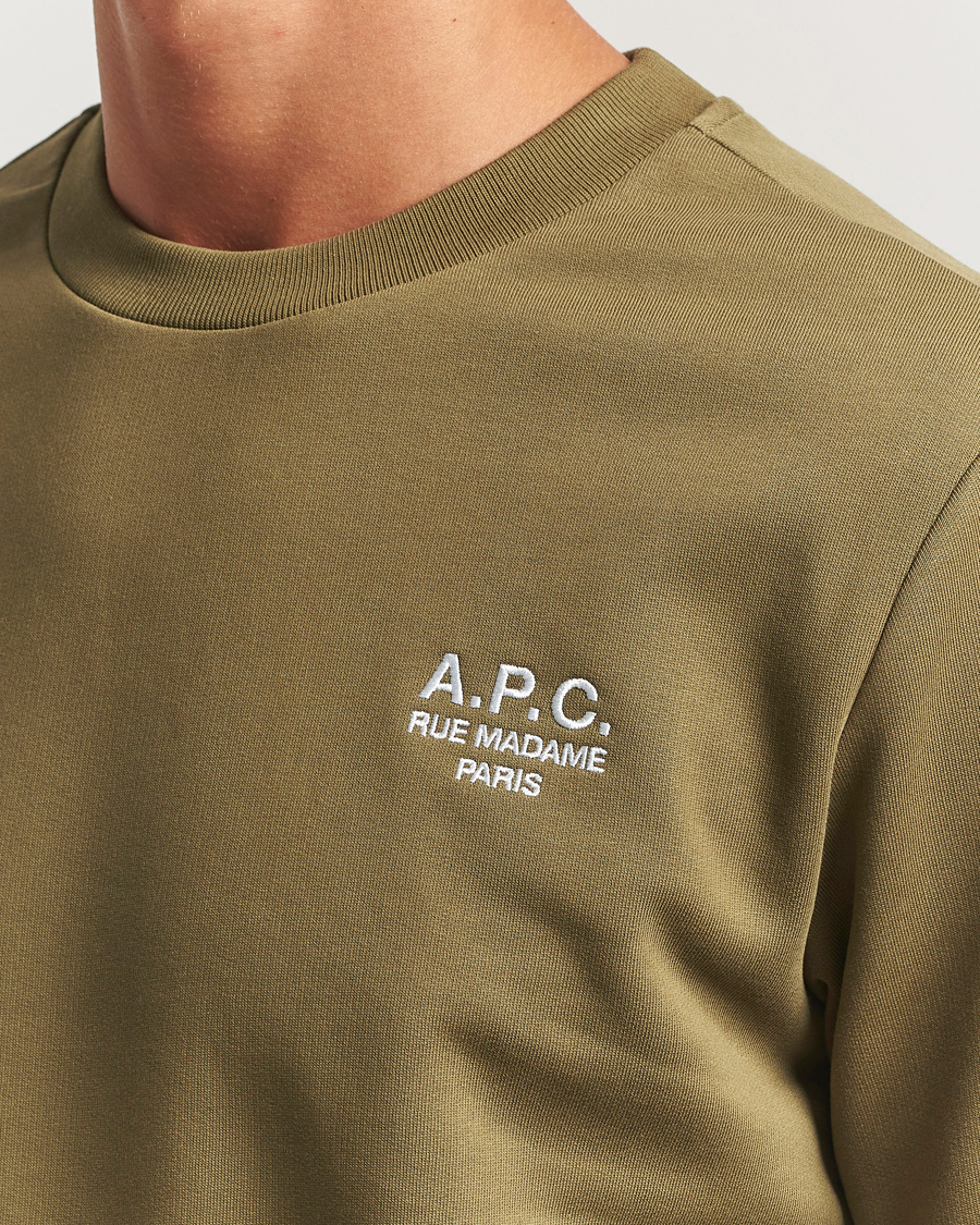 Homme | Pulls Et Tricots | A.P.C. | Rue Madame Sweatshirt Khaki Green