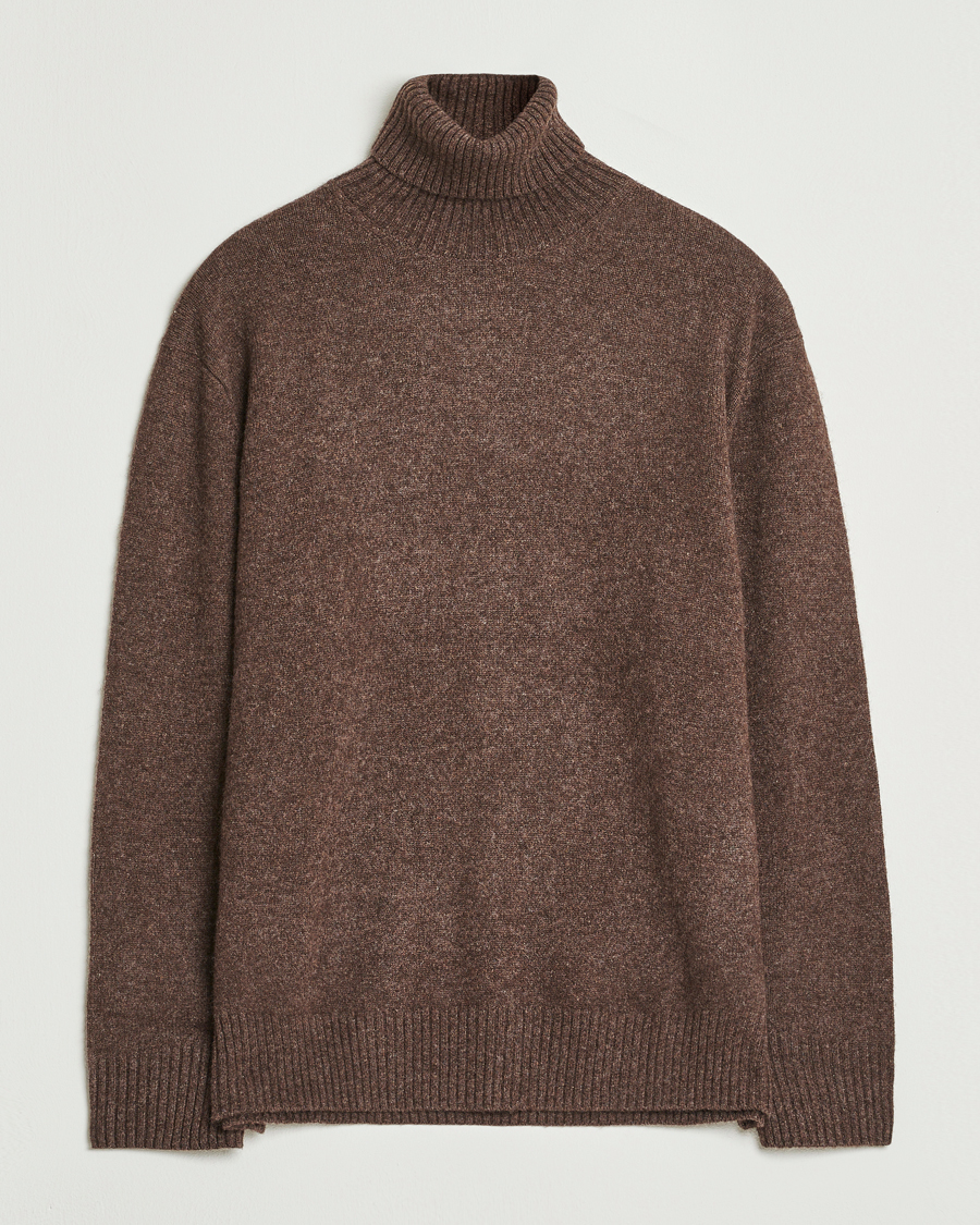 Homme | Pulls Et Tricots | A.P.C. | Mahe Yak Knitted Rollneck Marron Chine