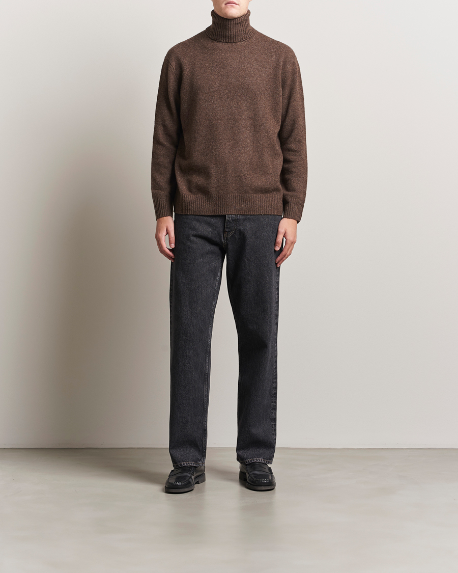 Homme | Pulls Et Tricots | A.P.C. | Mahe Yak Knitted Rollneck Marron Chine