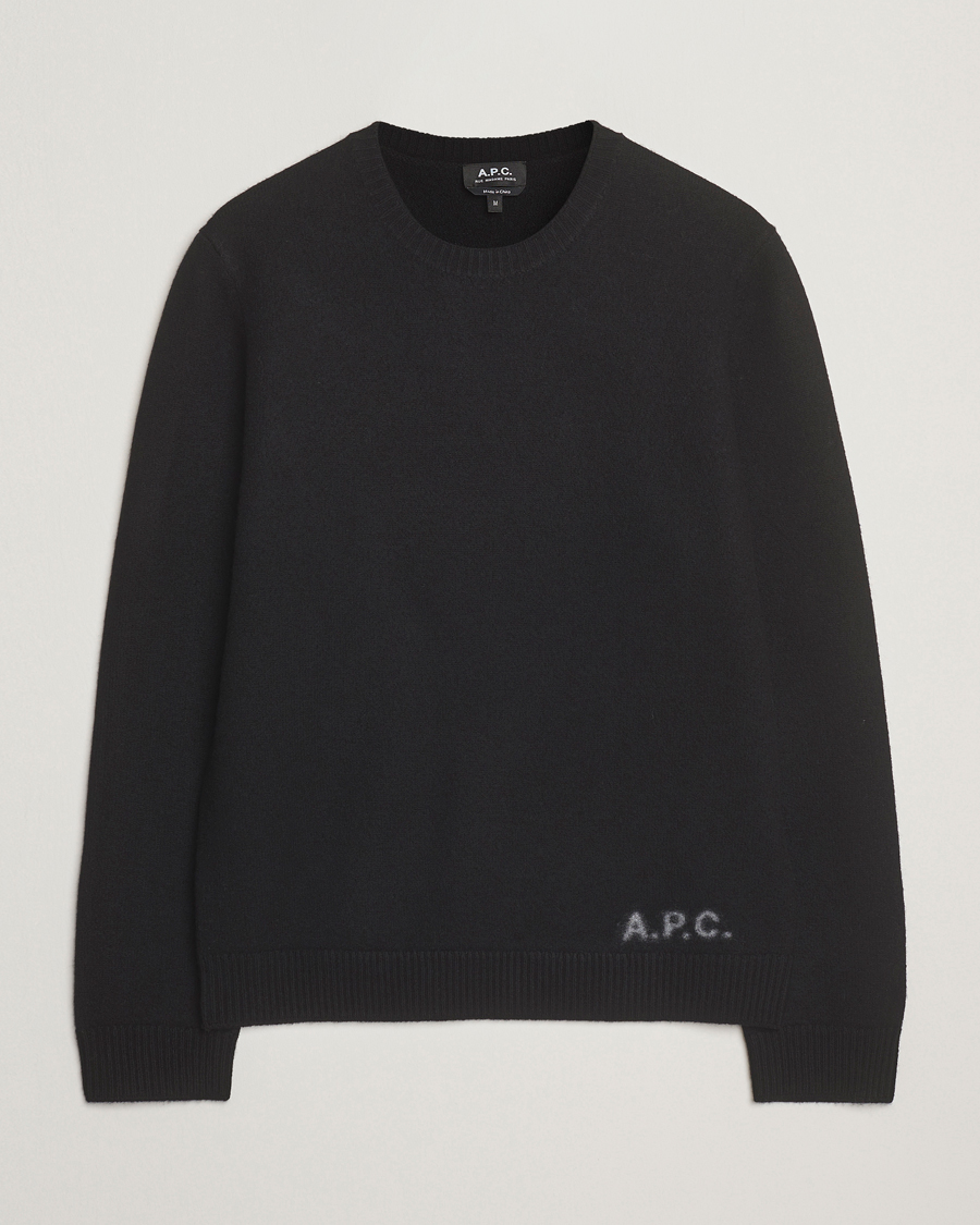 Homme | Pulls Et Tricots | A.P.C. | Edward Wool Knitted Sweater Black