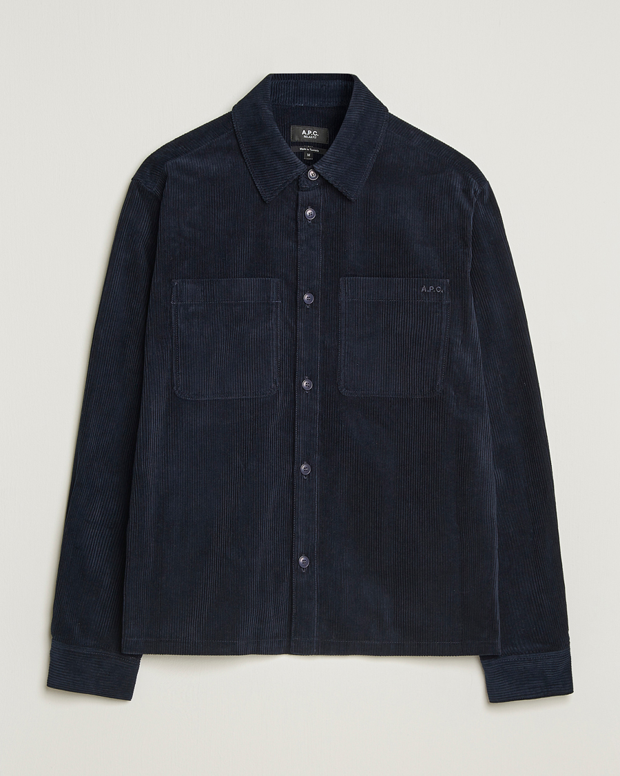 Homme | Chemises | A.P.C. | Leon Corduroy Overshirt Dark Navy