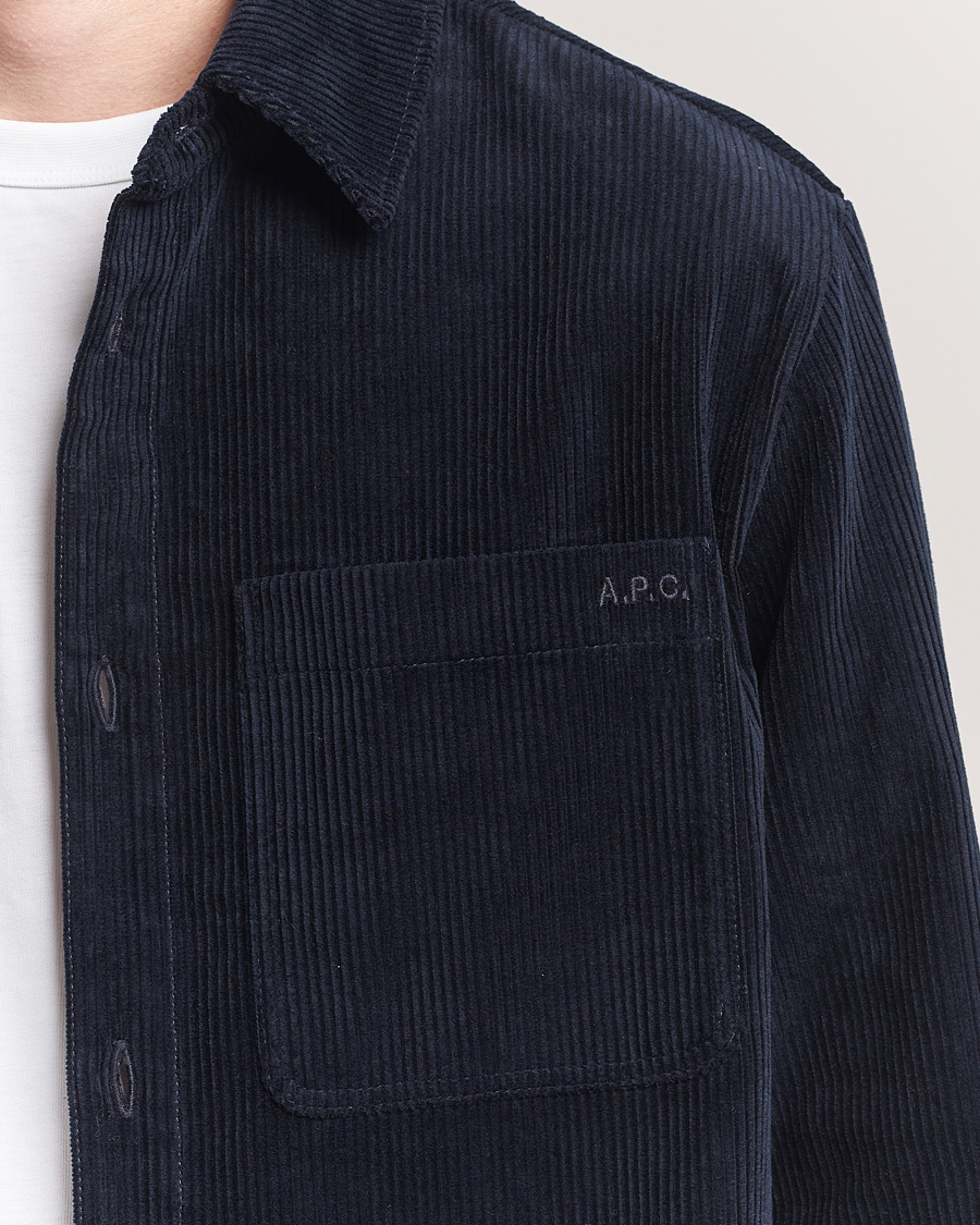 Homme | Chemises | A.P.C. | Leon Corduroy Overshirt Dark Navy