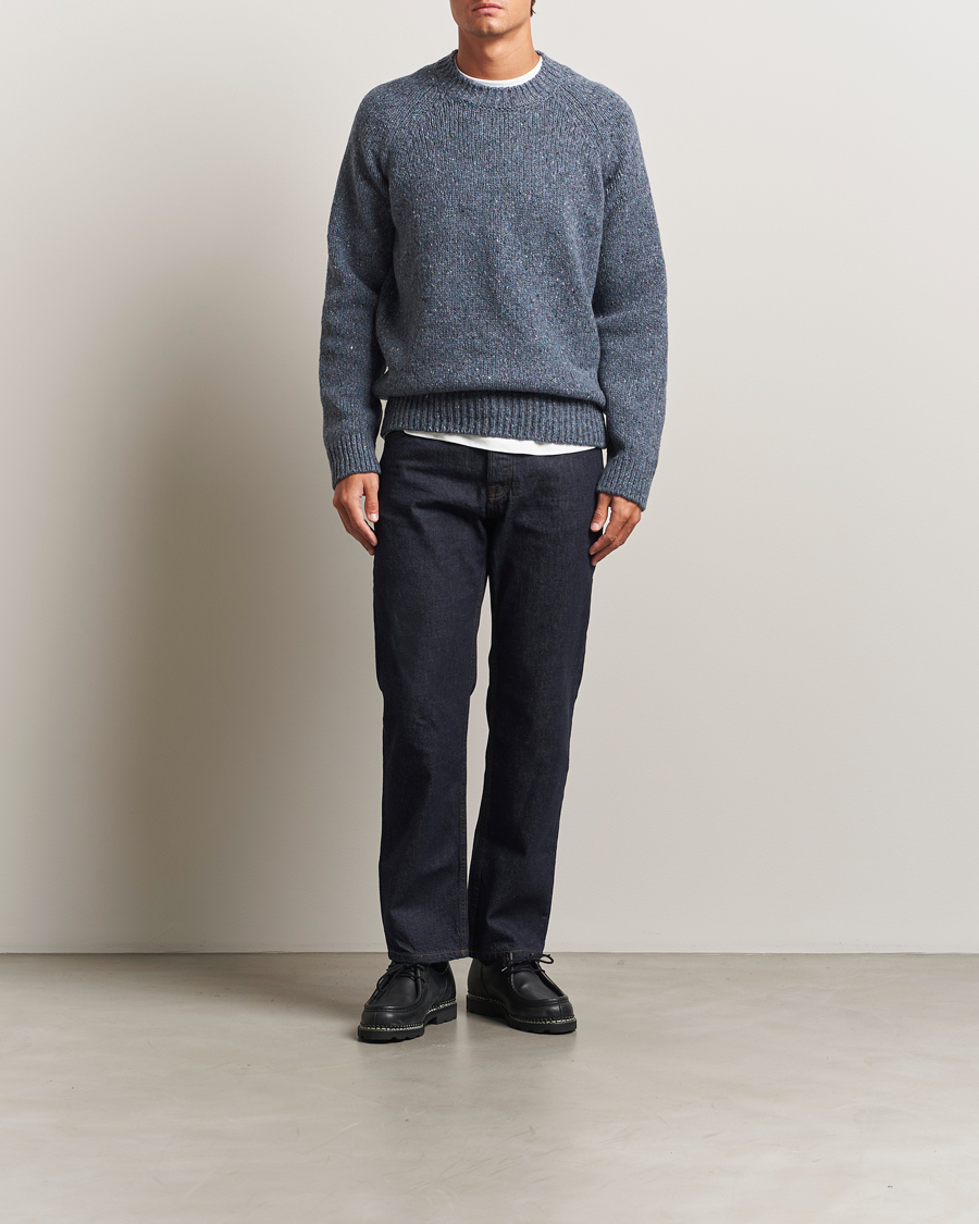 Homme | Pulls Et Tricots | A.P.C. | Harris Wool Knitted Sweater Blue Grey