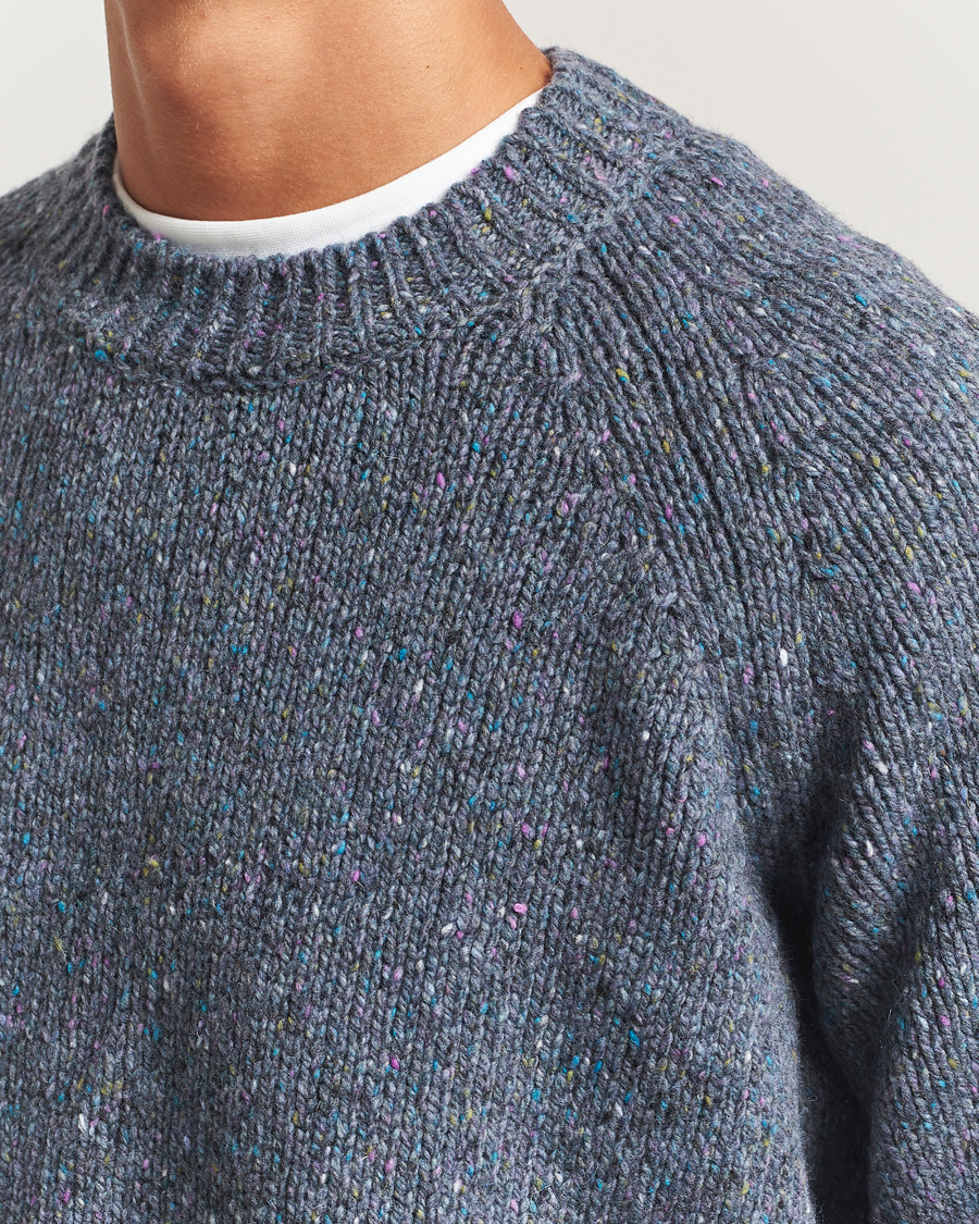 Homme | Pulls Et Tricots | A.P.C. | Harris Wool Knitted Sweater Blue Grey