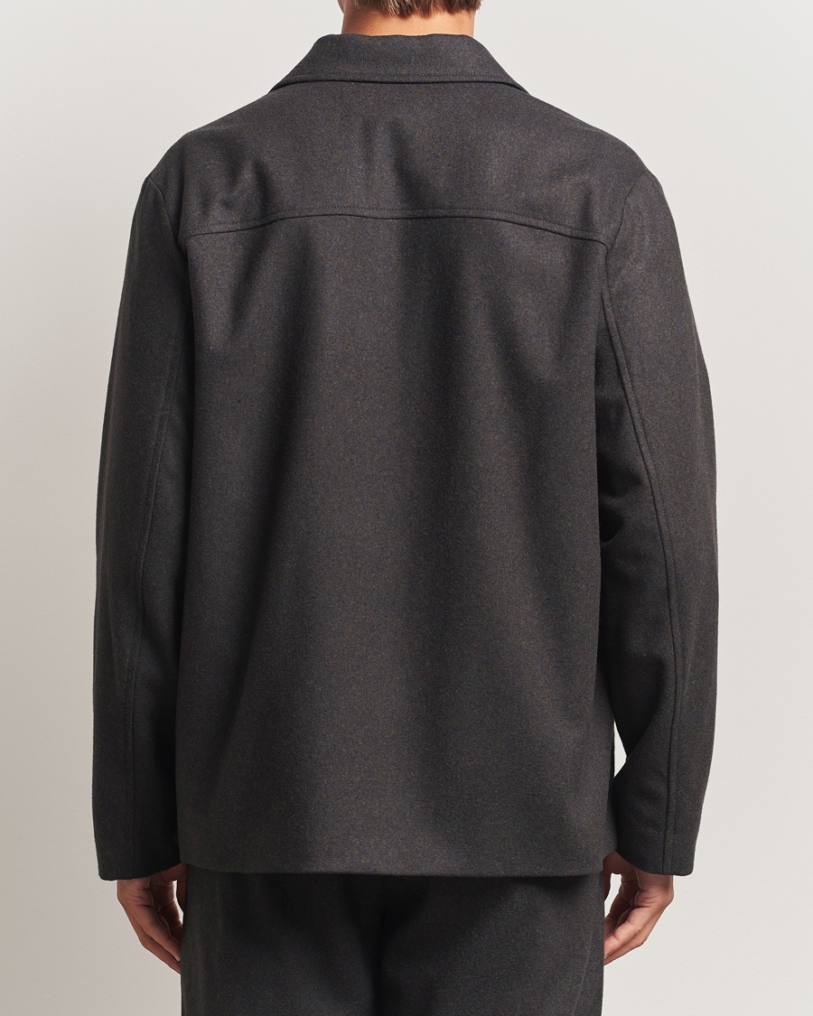 Homme | Manteaux Et Vestes | A.P.C. | Jamie Wool Flannel Shirt Jacket Dark Brown